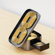 Заредете изображение във визуализатора на галерията – Dudao A11Pro+ inductive charger 15W 3in1 for phone / smartwatch / headphones - black
