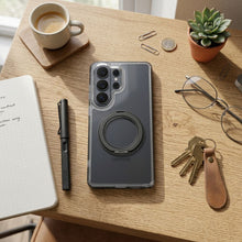 Заредете изображение във визуализатора на галерията – Case for Samsung A17 / A18 Frame Circle Stand compatible with MagSafe black
