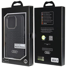 Заредете изображение във визуализатора на галерията – Audi Synthetic Leather case with MagSafe for iPhone 14 Pro - black
