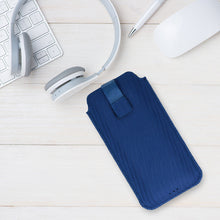 Заредете изображение във визуализатора на галерията – HIT Pouch Case (Size XL) for Iphone 14 Pro Max/13 Pro Max/12 Pro Max/Samsung A54 5G/A53 5G/A52/S21 Plus/S20 FE design 2 navy

