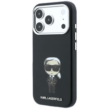 Заредете изображение във визуализатора на галерията – KARL LAGERFELD case for IPHONE 18 Pro/ 17 Pro compatible with MagSafe (Smooth Ikonik Sketch) black
