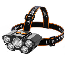 Заредете изображение във визуализатора на галерията – Head flashlight LED 5 led IPX4 black
