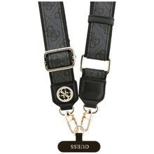 Заредете изображение във визуализатора на галерията – GUESS universal strap GUUCNP4DGMK (4G PU Strap Tether Patch Strass Metal Logo) black
