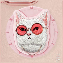Заредете изображение във визуализатора на галерията – NIMMY case GLASSES COOL CAT compatible with MagSafe for IPHONE 16 Pro pink
