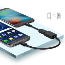 Заредете изображение във визуализатора на галерията – Ugreen US133 10396 micro USB (male) / USB-A (female) OTG cable flat 0.15m - black
