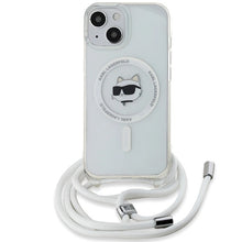 Заредете изображение във визуализатора на галерията – Karl Lagerfeld IML Choupette Head &amp; Cord MagSafe case for iPhone 14 / 13 / 15 - transparent

