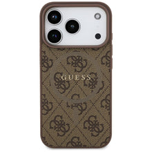 Заредете изображение във визуализатора на галерията – GUESS case for IPHONE 17 Pro compatible with MagSafe GUHMP17LG4GFRW (PU 4G Ring Classic Logo) brown
