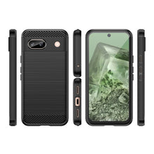 Заредете изображение във визуализатора на галерията – Carbon Case for Google Pixel 8A Flexible Silicone Carbon Cover - Black
