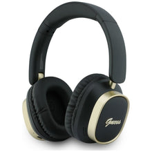 Заредете изображение във визуализатора на галерията – Wireless headphones Guess ENC Rectangle Metal Script black
