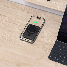 Заредете изображение във визуализатора на галерията – Tech-Protect LifeMag PB10 Powerbank with MagSafe 5000mAh 15W USB-C port - black + USB-C cable
