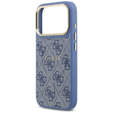 Заредете изображение във визуализатора на галерията – GUESS case for IPHONE 17 Pro compatible with MagSafe GUHMP17LP4MSEGCB (PU 4G W/ Classic) blue
