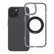 Заредете изображение във визуализатора на галерията – Case for iPhone 15 Frame Circle Stand compatible with MagSafe black
