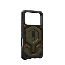 Заредете изображение във визуализатора на галерията – UAG Urban Armor Gear case MONARCH PRO compatible with MagSafe for IPHONE 17 Pro kevlar element green
