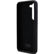 Заредете изображение във визуализатора на галерията – Original Pouch KARL LAGERFELD  hardcase Silicone Choupette Metal Pin KLHCS24SSMHCNPK for Samsung Galaxy S24 black
