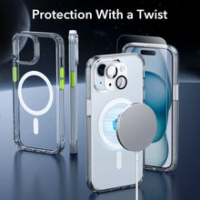 Заредете изображение във визуализатора на галерията – ESR Classic Pro Set Halolock MagSafe case + glass for display and camera for iPhone 15 - transparent
