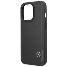 Заредете изображение във визуализатора на галерията – Mercedes Leather Wave Pattern case for iPhone 14 Pro Max - black
