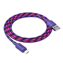 Заредете изображение във визуализатора на галерията – Cable USB A to Micro USB Hoco 2,4A 1 m X116 gradient purple

