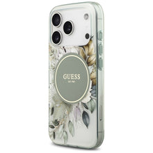 Заредете изображение във визуализатора на галерията – GUESS case for IPHONE 17 Pro Max compatible with MagSafe GUHMP17XHFWBDCEN (IML Flower &amp; Tonal Circle) green
