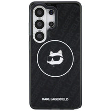 Заредете изображение във визуализатора на галерията – KARL LAGERFELD case for SAMSUNG S26 Ultra KLHMS26LHMKBCHOK (Magnetic IML Repeated Logo and Choupette) black
