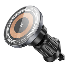 Заредете изображение във визуализатора на галерията – Borofone Car holder BH211 Riley magnetic with induction charging to air vent black
