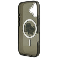 Заредете изображение във визуализатора на галерията – KARL LAGERFELD case for IPHONE 17 compatible with MagSafe KLHMP17SHGKCGKBK (IML Glitter k&amp;C Sketch Logo) black
