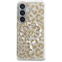 Заредете изображение във визуализатора на галерията – GUESS case for SAMSUNG S26 GUHMS26SHLEGTGLW (Magnetic IML Leopard Print Triangle) brown
