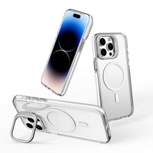 Заредете изображение във визуализатора на галерията – LENS MAG COVER Case compatible with MagSafe for IPHONE 15 PRO MAX white
