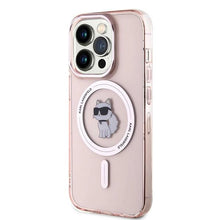 Заредете изображение във визуализатора на галерията – Karl Lagerfeld IML Choupette MagSafe case for iPhone 14 Pro - pink
