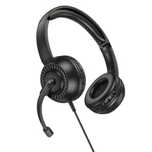 Заредете изображение във визуализатора на галерията – HOCO wire headphones Jack 3,5 mm with microphone W112 black
