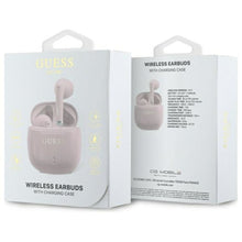 Заредете изображение във визуализатора на галерията – GUESS wireless earphones bluetooth TWS GUTWSJ14ESGP (Printed Classic Logo) pink
