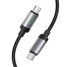Заредете изображение във визуализатора на галерията – Cable USB C to USB C Hoco 3A 60W 1 m X117 black
