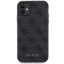Заредете изображение във визуализатора на галерията – Guess 4G Metal Logo case set for iPhone 11 + 5000mAh MagSafe power bank - black
