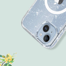 Заредете изображение във визуализатора на галерията – Tech-Protect FlexAir Hybrid MagSafe case for iPhone 13 / 14 - transparent and glitter

