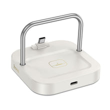 Заредете изображение във визуализатора на галерията – HOCO desktop charger 2in1 Type C + wireless charging 5W PD QC 3A 30W CQ16B milky white
