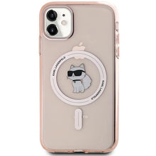 Заредете изображение във визуализатора на галерията – Karl Lagerfeld IML Choupette MagSafe case for iPhone 11 / Xr - pink
