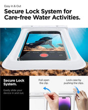 Заредете изображение във визуализатора на галерията – Spigen Aqua Shield A610 waterproof case floating on water - white 2 pcs.
