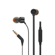 Заредете изображение във визуализатора на галерията – JBL Tune 110 in-ear headphones with 3.5mm mini jack and remote control - black
