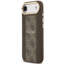 Заредете изображение във визуализатора на галерията – GUESS case for IPHONE 17 Air compatible with MagSafe GUHMP17MPG4SEMCW (PU W/ 4G Stripe) brown

