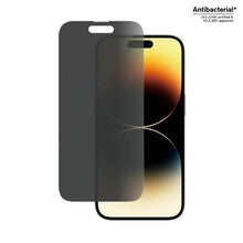 Заредете изображение във визуализатора на галерията – PanzerGlass Classic Fit antibacterial privacy glass for iPhone 14 Pro
