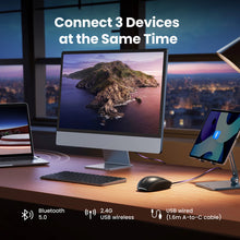 Заредете изображение във визуализатора на галерията – Ugreen MU103 Bluetooth 5.0 computer mouse / 2.4GHz USB receiver - black
