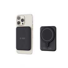 Заредете изображение във визуализатора на галерията – Tech-Protect LifeMag PB10 Powerbank with MagSafe 5000mAh 15W USB-C port - black + USB-C cable

