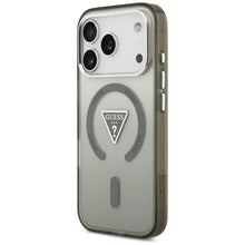 Заредете изображение във визуализатора на галерията – GUESS case for IPHONE 17 Pro Max compatible with MagSafe GUHMP17XHGTMLCGA (IML Gradient W/ Triangle Logo) khaki
