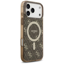 Заредете изображение във визуализатора на галерията – GUESS case for IPHONE 17 Pro compatible with MagSafe GUHMP17LH4DTEW (IML 4G Background) brown
