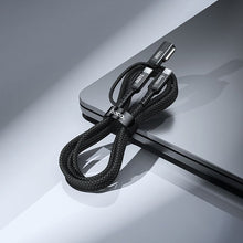 Заредете изображение във визуализатора на галерията – Cable 2in1 USB C to USB C / Mag3 Hoco 240W 1,8 m U142 black
