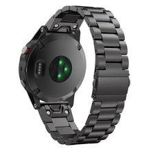 Заредете изображение във визуализатора на галерията – Tech-Protect Stainless Bracelet for Garmin Fenix ​​3 / 5X / 3HR / 5X Plus / 6X / 6X Pro / 7X - Black
