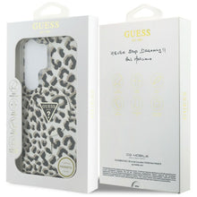 Заредете изображение във визуализатора на галерията – GUESS case for SAMSUNG S26 Ultra GUHMS26LHLEGTGLK (Magnetic IML Leopard Print Triangle) black
