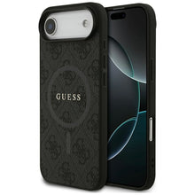 Заредете изображение във визуализатора на галерията – GUESS case for IPHONE 17 Air compatible with MagSafe GUHMP17MG4GFRK (PU 4G Ring Classic Logo) black
