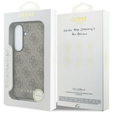Заредете изображение във визуализатора на галерията – GUESS case for SAMSUNG S26 GUHMS26SGF4GBR (PU 4G Classic Logo with Charm) brown
