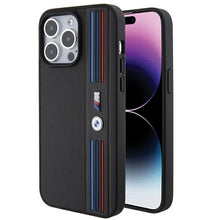 Заредете изображение във визуализатора на галерията – BMW Tricolor M Collection case for iPhone 15 Pro Max - black
