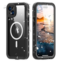 Заредете изображение във визуализатора на галерията – Waterproof case SHELLBOX DOT compatible with MagSafe for IPHONE 15 Plus black
